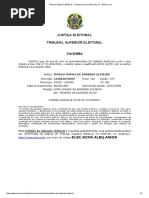 Certidão de Quitação Eleitoral — Tribunal Superior Eleitoral
