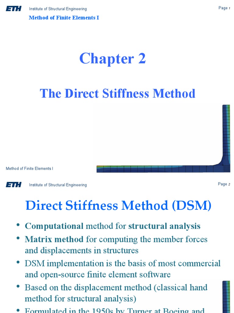 Direct Stiffness Method in Structural Analysis | PDF | Eigenvalues And ...