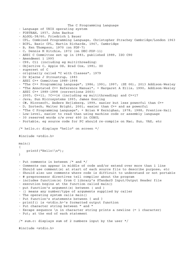 C | PDF | C (Programming Language) | Pointer (Computer Programming)