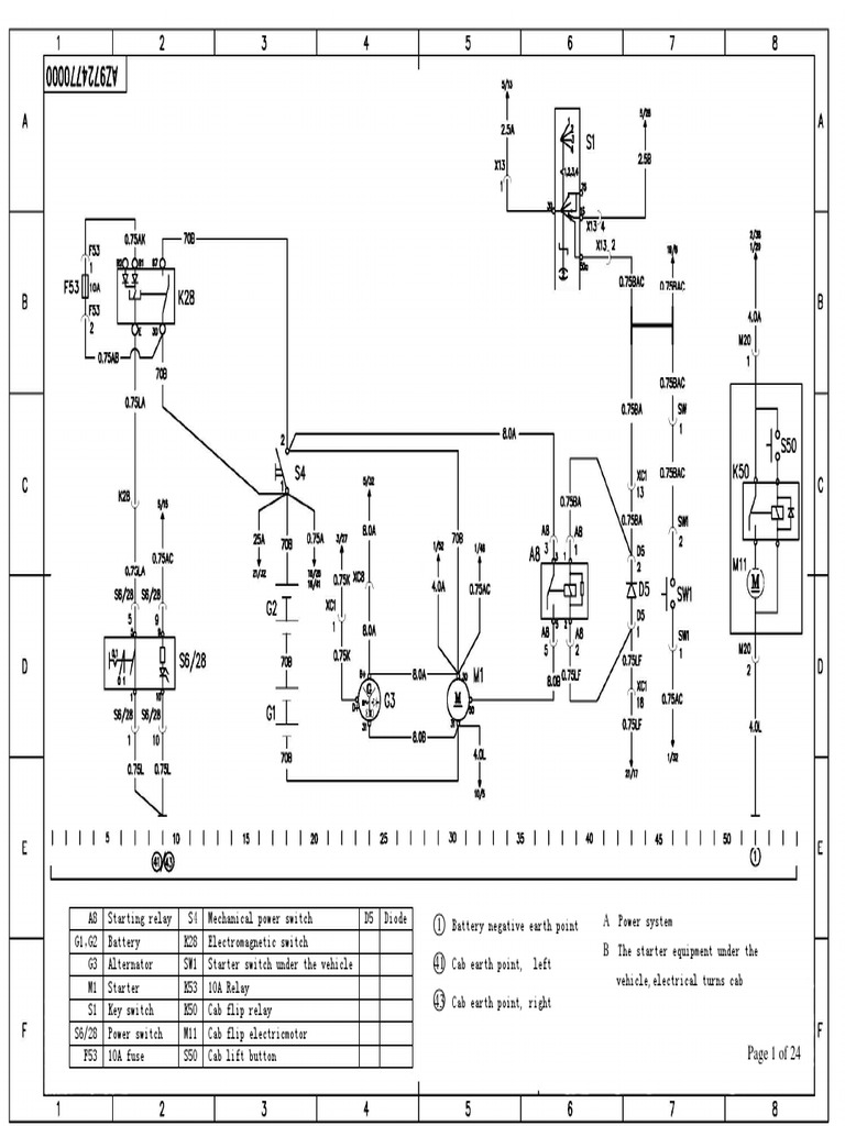 HOWO Electrical Diagrams PDF | PDF | Switch | Anti Lock Braking System