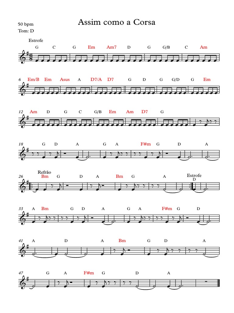Chuva De Bençãos Partitura Completa Pdf