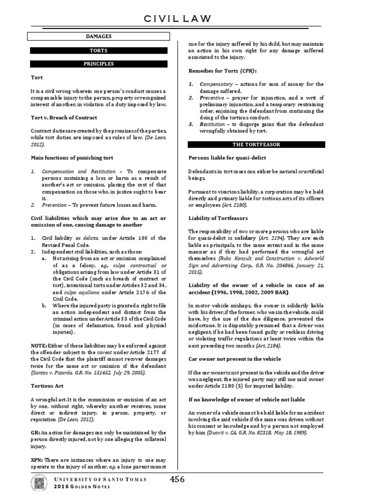GN Civil Law | PDF | Vicarious Liability | Tort