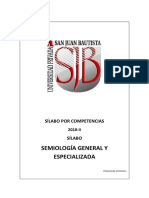 Silabo de Semiologia General y Especializada 2018-Ii - 20180806114507
