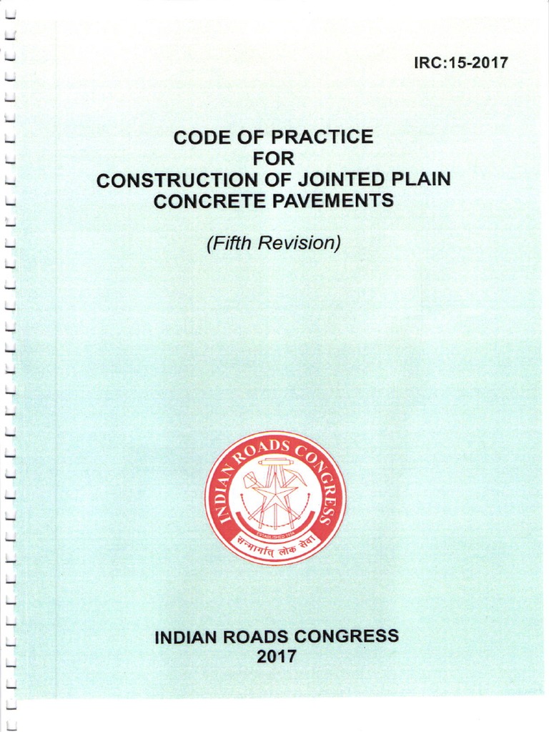 IRC 15-2017: Concrete Pavement Code | PDF | Construction Aggregate ...