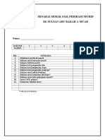 Senarai Semak Fail Peribadi Murid