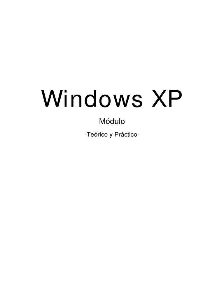Manual de Windows XP | PDF | Ventana (informática) | Point and Click