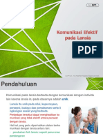 Komunikasi Efektif PD Lansia