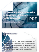 Permanencia Del Contenedor en Territorio Nacional y Multa Aduanera