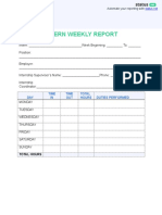 Weekly Report Template Intern Weekly Report