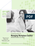 Managing Workplace Conflict: Thursday and Friday, March 7-8, 2013 Wednesday, May 22, 2013