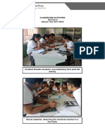 Documentation of Classroom Activities