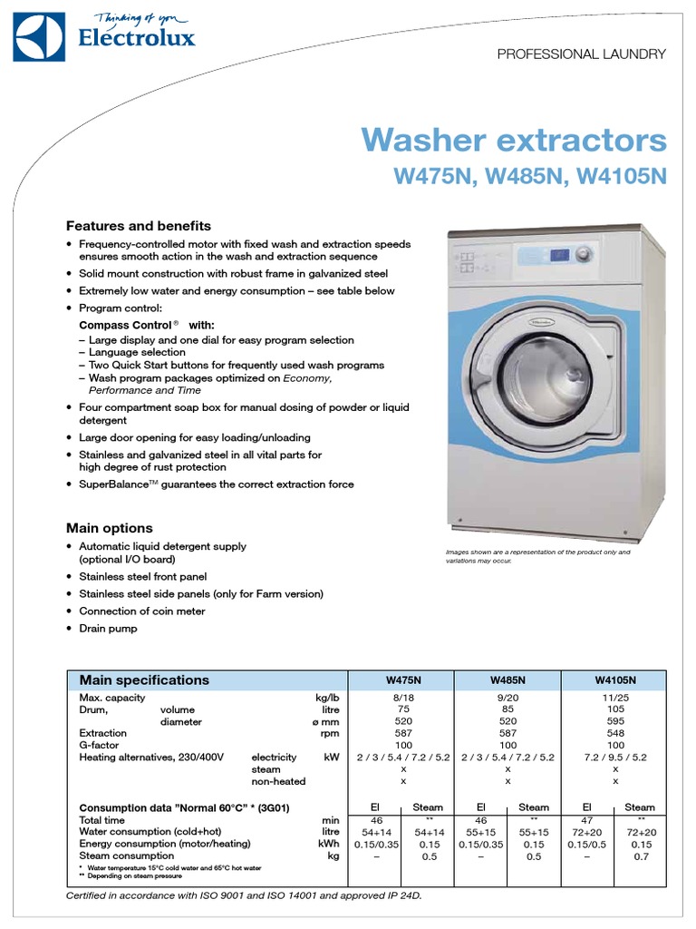 Electrolux Washer W475N Mains Electricity Washing Machine
