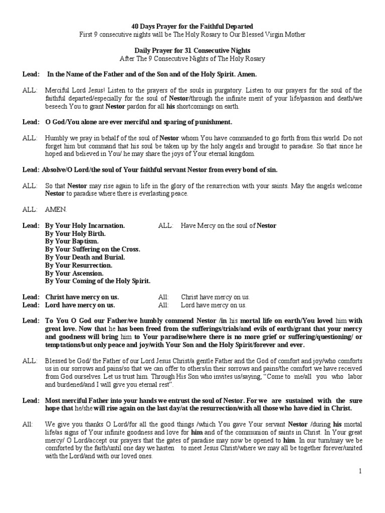 40 Days Prayer | PDF | God The Father | Eternal Life (Christianity)