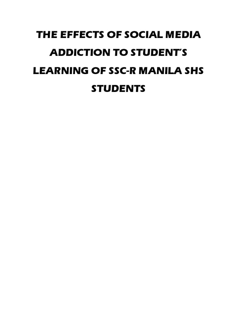 Impact of Social Media Addiction on Students | PDF | Social Media ...