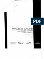 WALTER ZANINI Escrituras Críticas Como Livro
