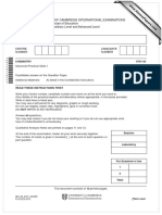 A Level Chemisty Past Paper