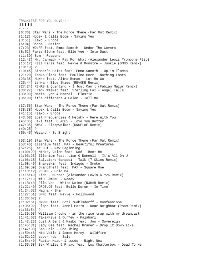 Trap Nation Tracklist Compilation | PDF | Leisure