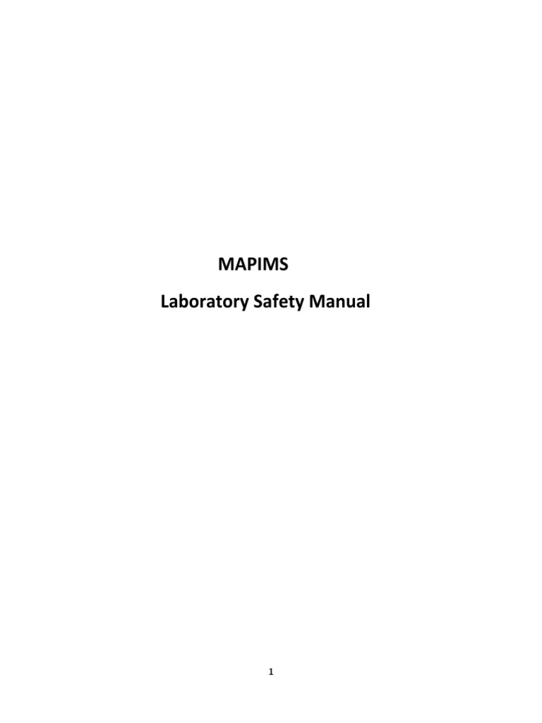 Laboratory Safety Manual PDF Laboratories