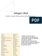 Kategori Obat Aman Untuk Menyusui