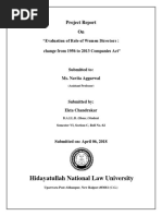 Hidayatullah National Law University: Project Report On