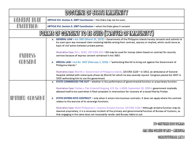 State Immunity Matrix | PDF | Social Science