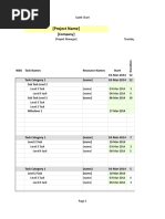 Gantt Chart Template - Ods