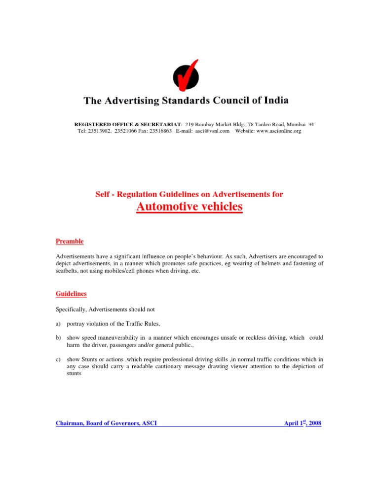 Guideline Automotive Vehicle | PDF