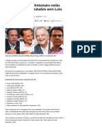 014-08 - Ibope: Alckmin e Bolsonaro Estão Tecnicamente Empatados Sem Lula em SP - Notícias - UOL Eleições 2018