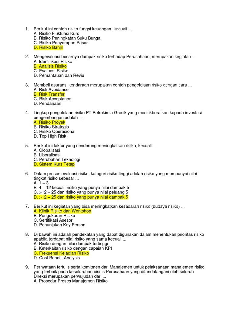 Soal Post Test Kpmr