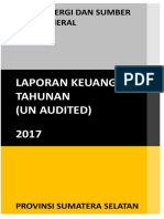 Dinas Energi Dan Sumber Daya Mineral: Laporan Keuangan Tahunan (Un Audited) 2017