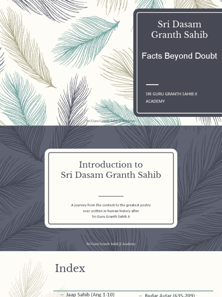 Overview of Sri Dasam Granth Sahib | PDF | Guru Granth Sahib | Bhakti ...