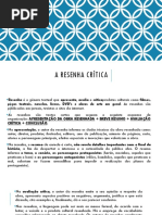 A Resenha Crítica