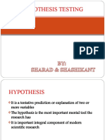 Hypothesis Testing PPT by Sharad