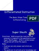 Differentiated Instruction: The Basic Steps Towards Differentiating