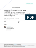 (2016) Social Networking Time Use Scale (SONTUS) A New Instrument For Measuring The Time Spent On The Social Networking Sites