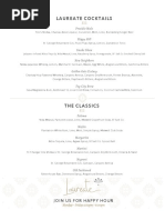 Laureate Cocktail Menu