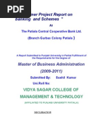 Download A Summer Project Report on Banking and Schemes by simran jeet SN38621841 doc pdf
