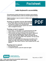 Using Kindle Keyboard Accessibility
