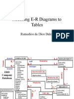 Reducing E-R Diagrams To Tables: Remedios de Dios Bulos