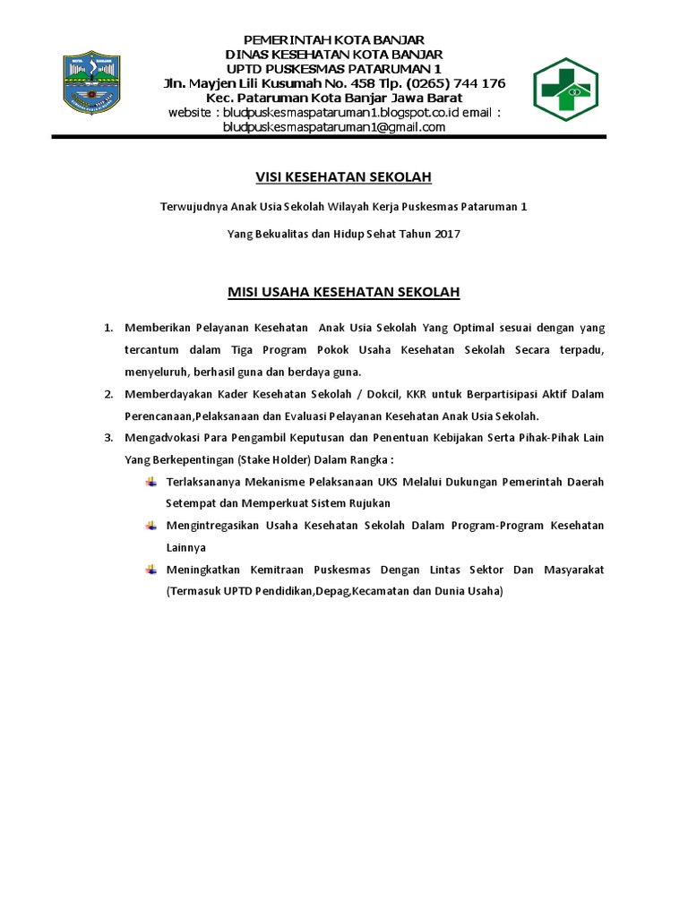 Visi Misi Uks Npkpr