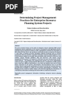Project Management Practices for ERP Projects