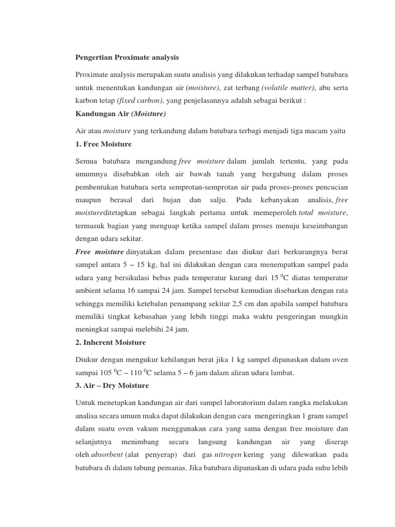 Analisis Proksimat Batubara | PDF | Sains & Matematika