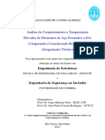 Análise Do Comportamento a Temperaturas Elevadas de Elementos de Aço Formados a Frio Comprimidos Considerando Restrição Ao Alongamento Térmico