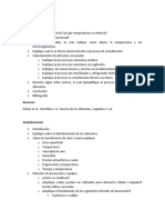 Deshidratación Esterilización Refrigeración Congelación