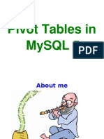 Pivot Tables Mysql