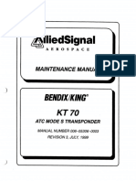 ATC Mode S Transponder KT 70 Maintenance Manual. Rev. 3, Jul 1999