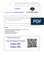 Direct Inverse Proportion PDF