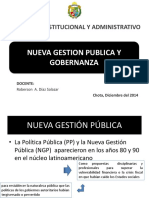 Nueva Gestion Publica y Gobernanza