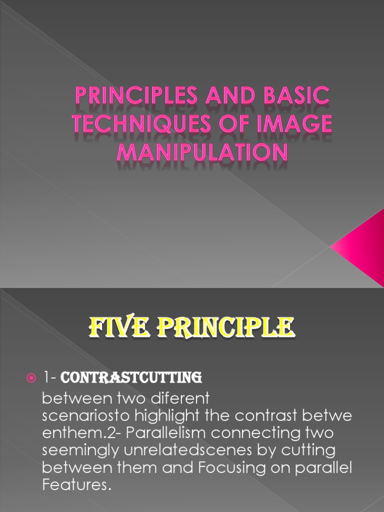 Principles of Image Manipulation Techniques | PDF | Art | Computers