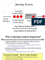 A Queuing System: Avg Time in System Avg Number in System